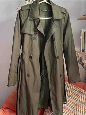 Ralph Lauren Olive Trench Coat